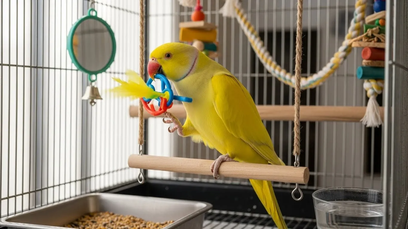 yellow ringneck parrot